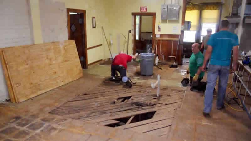 Repair/rebuild of old floor